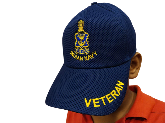 Indian Navy Veteran Blue Cap