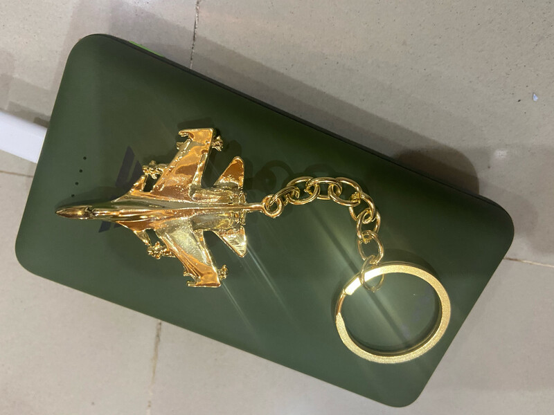 SUKHOI  Gold Polished Key Chain (detailed Precision Work)