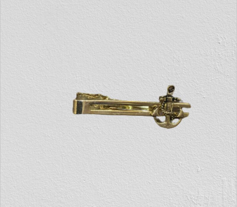 Anchor Tie Pin Gold Finished