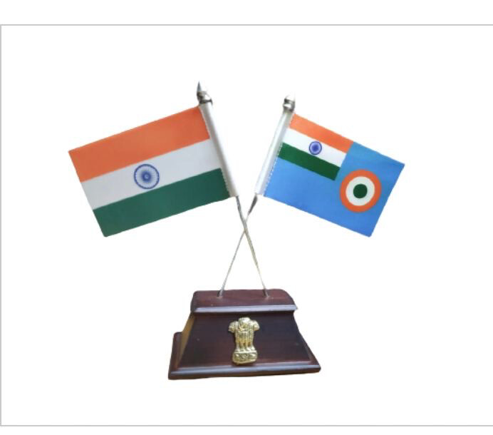 Flag Stand Sets Of Indian &amp; Army, Navy IAF Flags