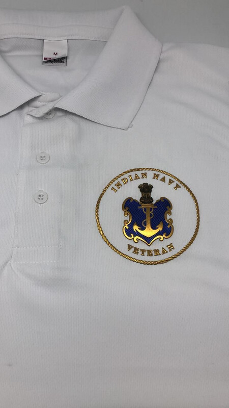 T SHIRT (Dry fit) NAVY (White)