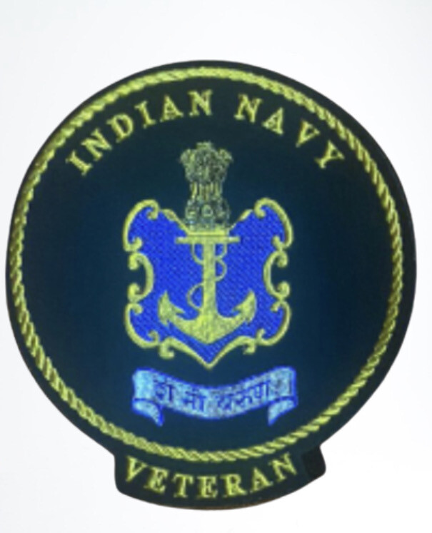 Round navy velcro flick Badge For Blazer/ Half Coat/ jacket 