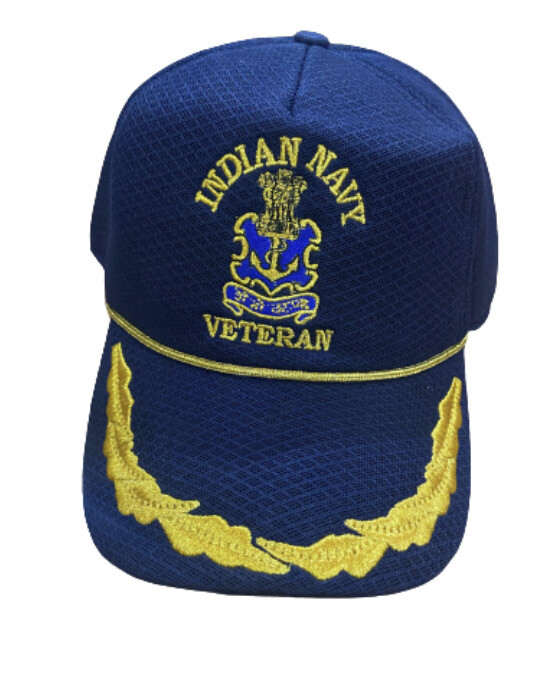 Indian Navy Golden Peak Veteran Cap