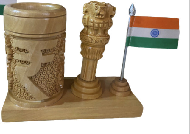 Penstand With Ashoka Stumbh &amp; Flag