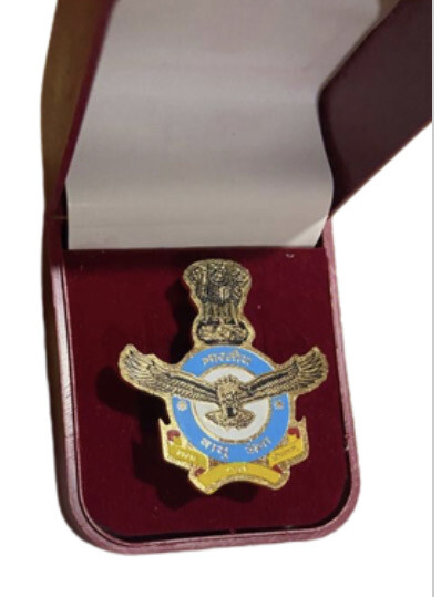 IAF Brass Lapel Pin Engraved