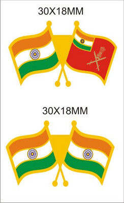 Indian Flag and army Flag Combo Pin
