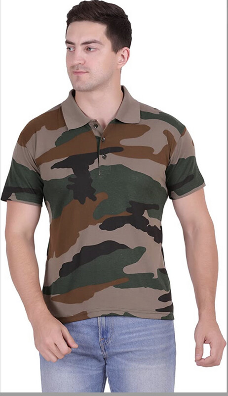 Camouflage T Shirt Soft Cotton with pocket