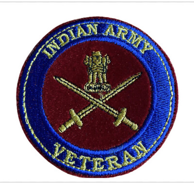 Indian Army Veterans Embroidered Badge