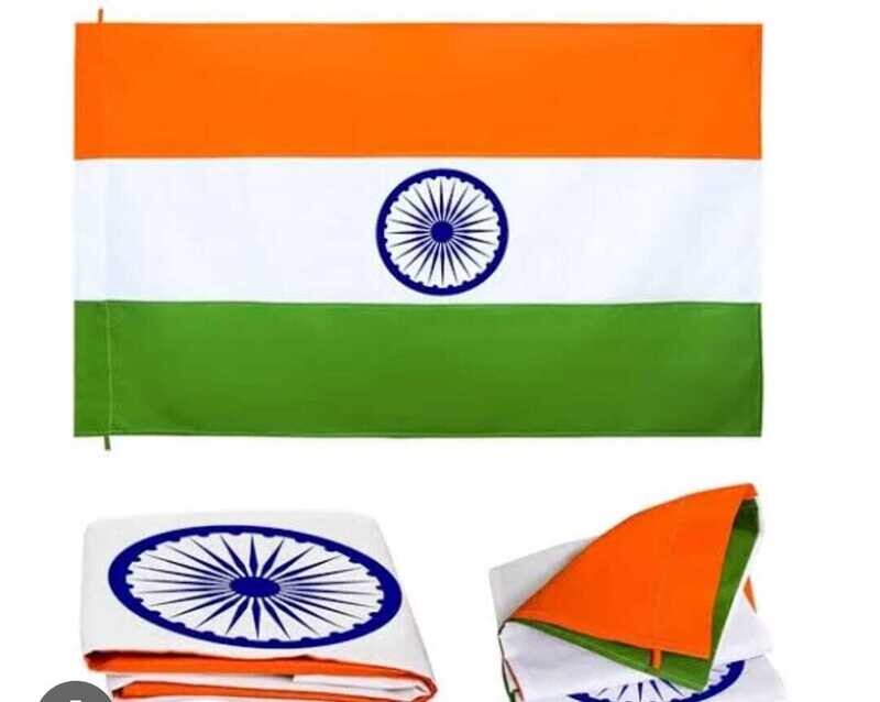 Quality Khadi flags with embroidery of size 4*6 feet