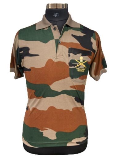 Camouflage Tshirt with Army logo &amp; pocket