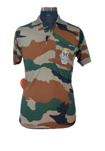 Camouflage Tshirt with pocket&amp; Navy logo
