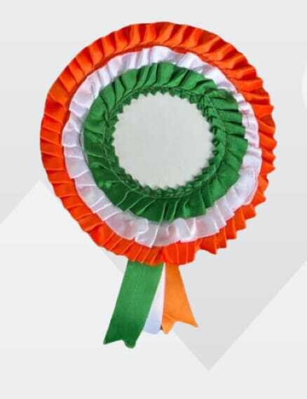 Fabric tricolour plain badge