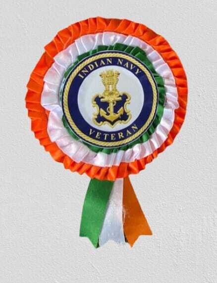 Fabric tricolour  veteran badge size 7 inches