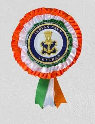 Fabric tricolour  veteran badge size 7 inches