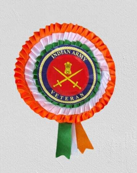 Fabric tricolour veteran badge size 7 inches