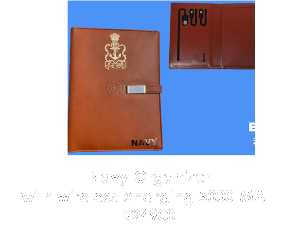 Navy Organizer 
with wireless charging 5000 MAH