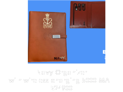 Navy Organizer 
with wireless charging 5000 MAH