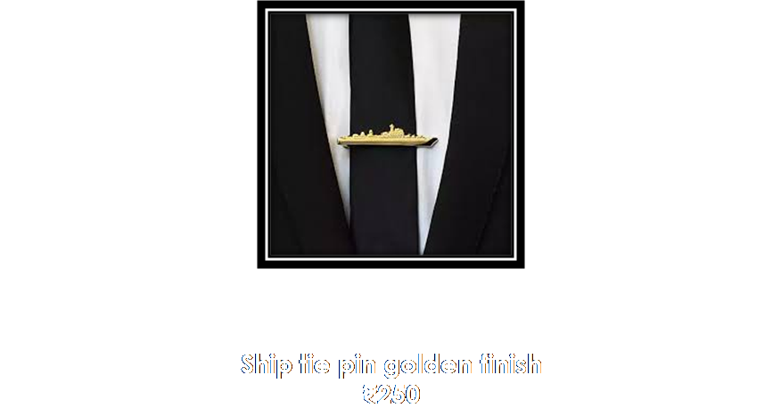 Ship tie pin golden finish