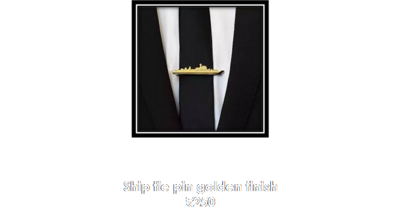 Ship tie pin golden finish