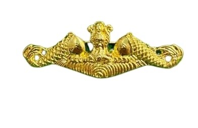 submarine #dolphin badge golden finish