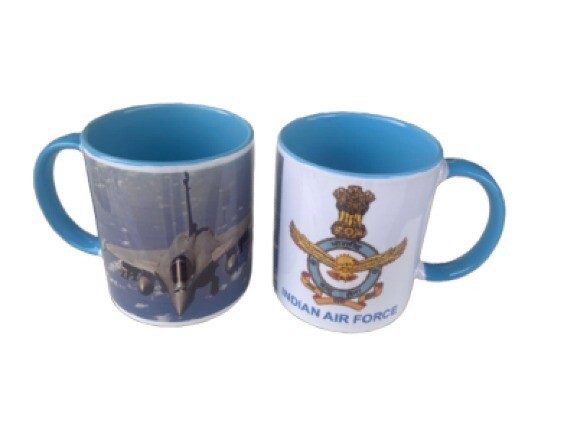 IAF  #air force  coffee mug with logo and Rafale