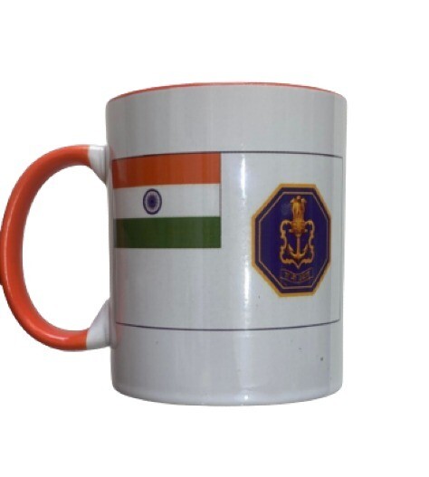 Coffee Mug-  Vikrant Logo &amp; New. Navy Ensign