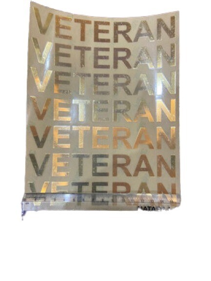 Veteran Metal Sticker 6”
