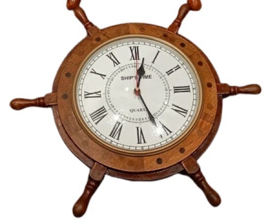 Ship Wheel Clock