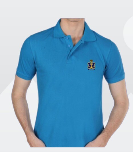 T SHIRT NAVY collar (Sky Blue)