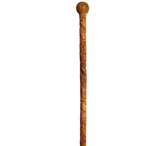Real Wooden Baton Carved Beautifully