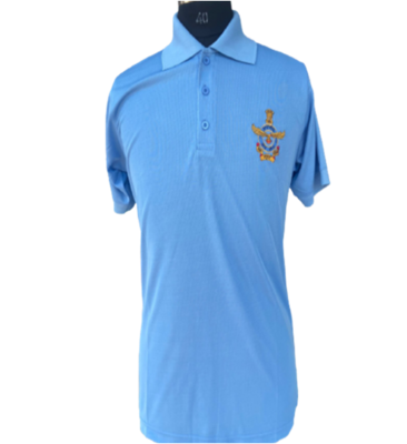 T SHIRT (Dry fit) IAF collar (Blue)