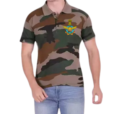 Camouflage Tshirt with pocket &amp; Airforce logo