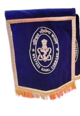 Indian Navy Velvette Banner2x4 Ft