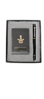 Defence magnetic Card holder with metal premium ball pen