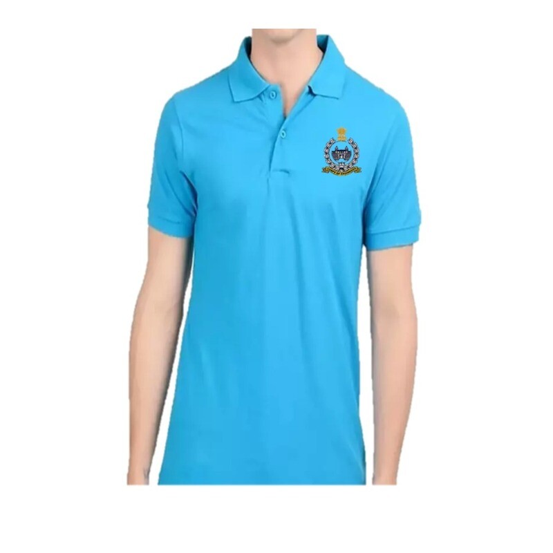 T SHIRT MEG collar (Sky Blue) PURE COTTON