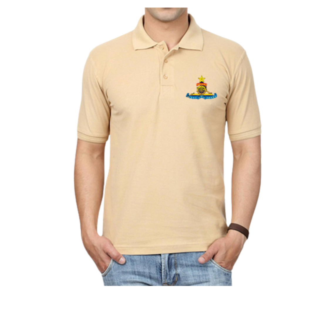 T SHIRT (Dry fit) Artillery (Beige) collar