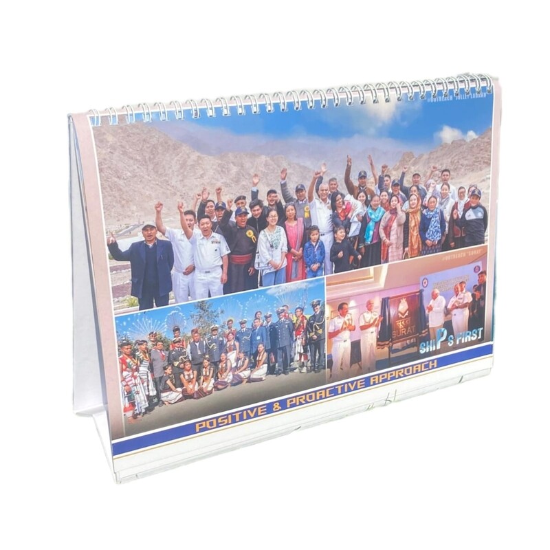 Navy Desk/table Calender 2024  bigger Size 32 pages