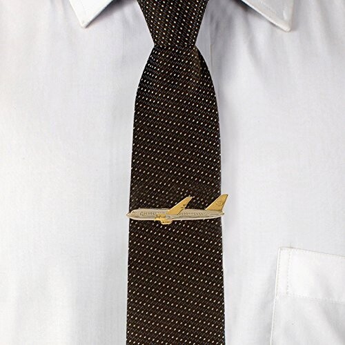 Aeroplane Tie Pin Golden Finish