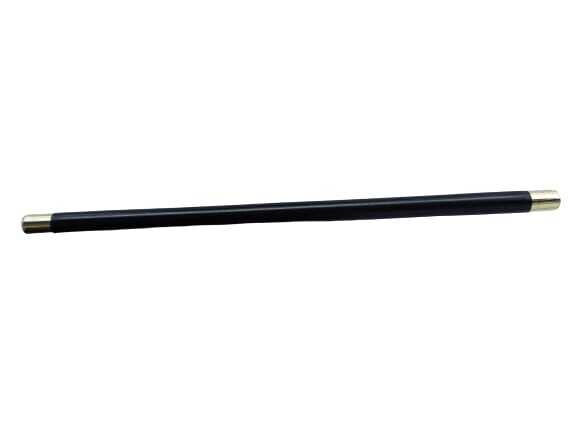 Black baton wooden solid with brass tip