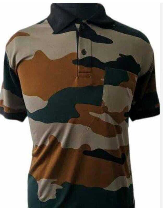 CAMOUFLAGE T SHIRT WITH POCKET