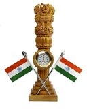 ashoka with clock and cross flags