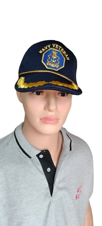 Braided cap navy veteran octogon