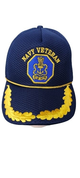 Braided cap navy veteran octogon