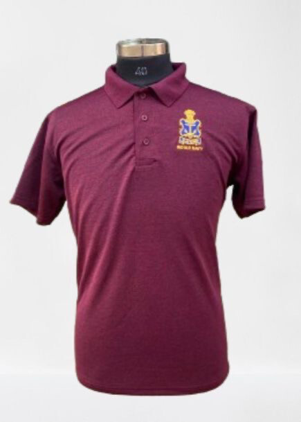 T  SHIRT (dry fit) NAVY Wrinkle free (Maroon)