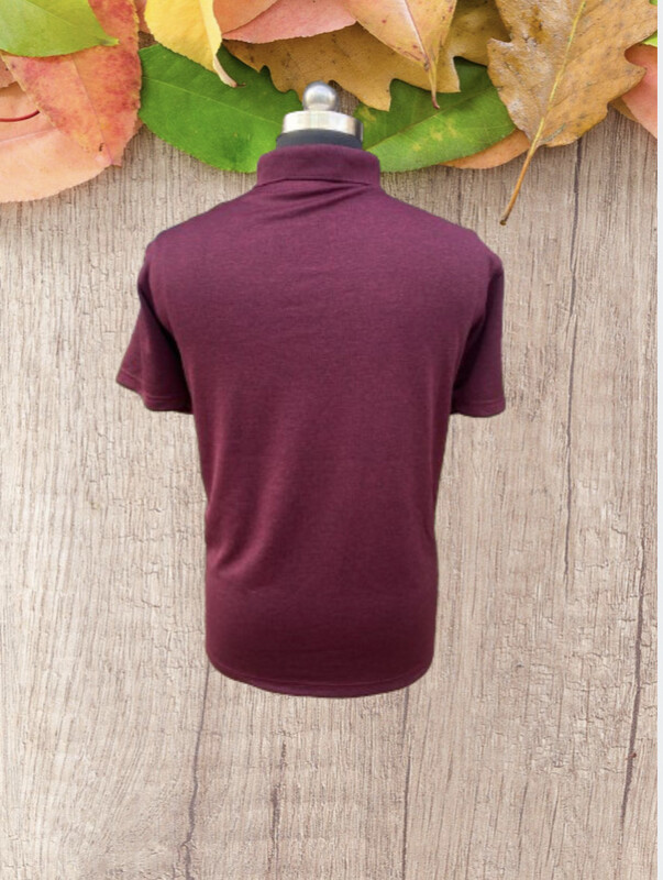T  SHIRT (dry fit) NAVY Wrinkle free (Maroon)