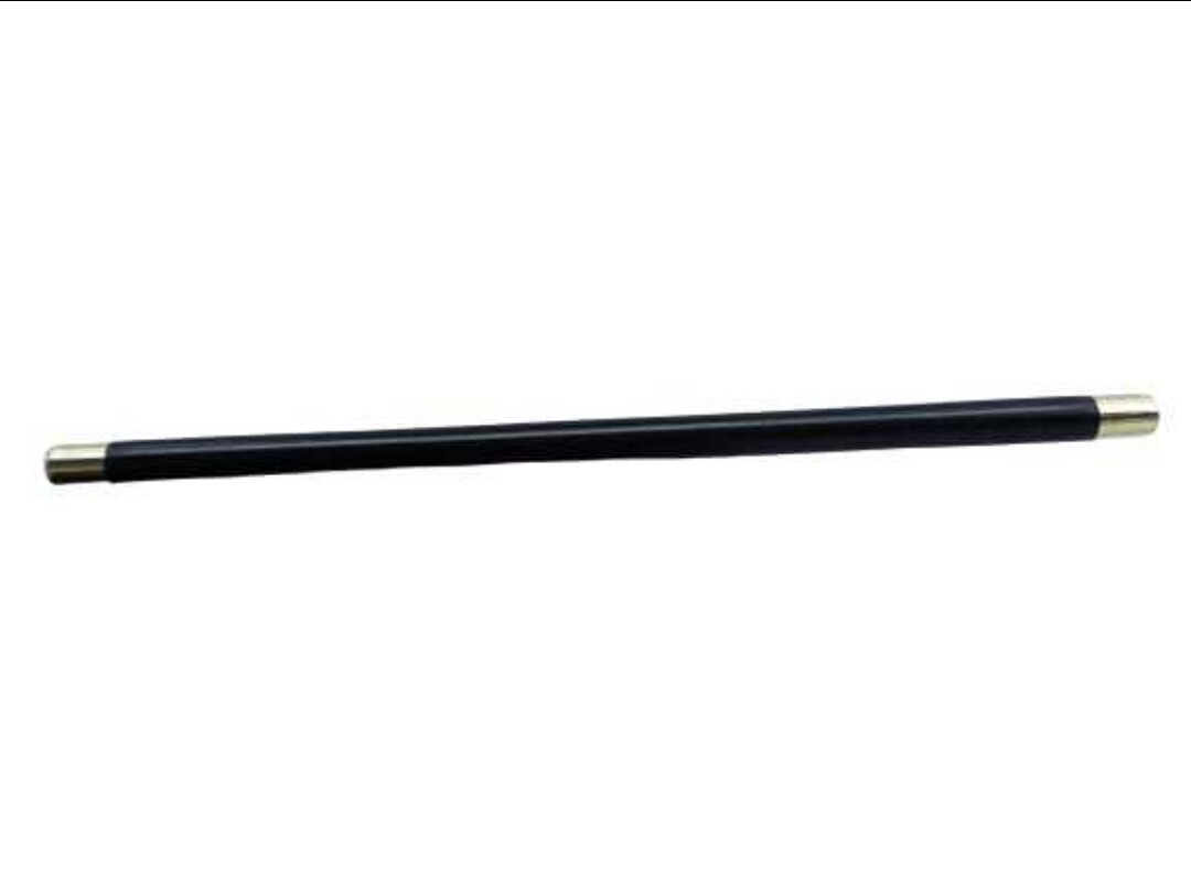 Black Wood Baton Plain With Brass Tips