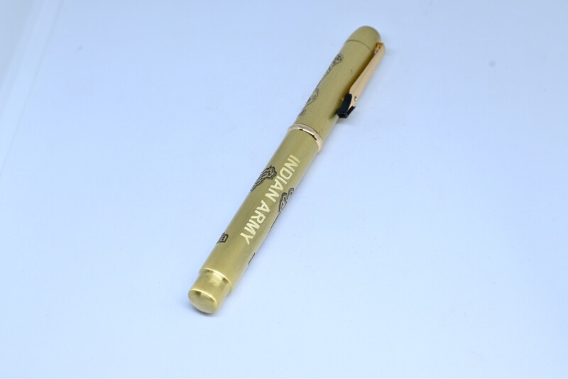 Brass navy pen With Ashoka  Stumbh
