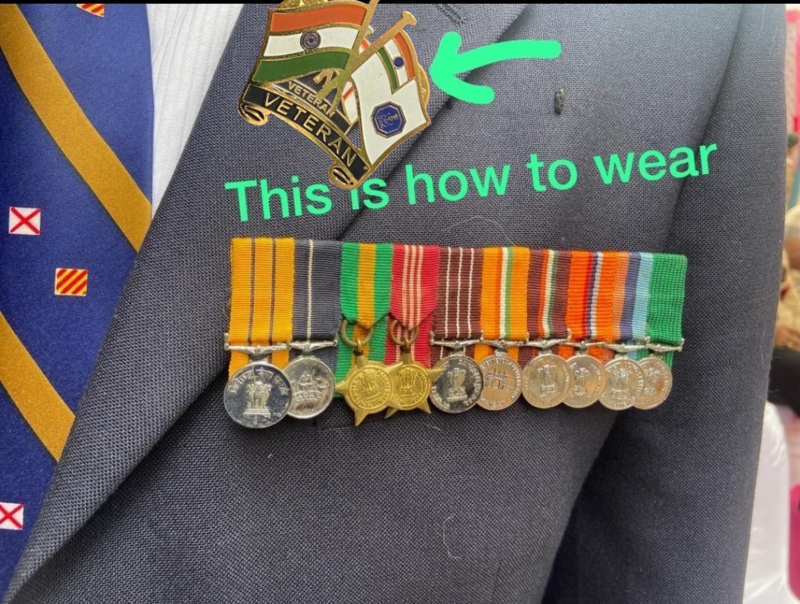 Navy Flag&amp; Indian Flag combo Lapel Pin