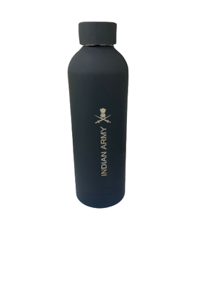 INDIAN ARMY STAINLESS STEEL METAL FLASK