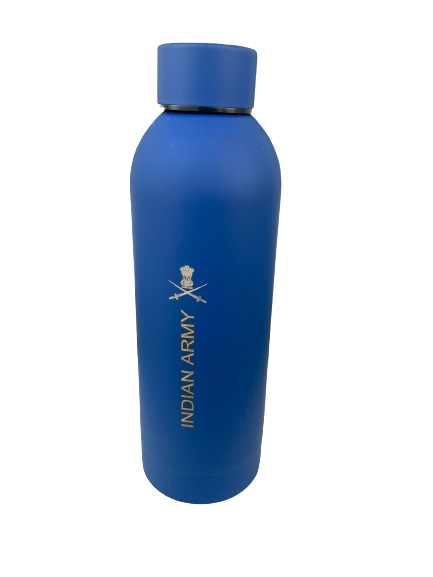 INDIAN ARMY BLUE BOTTLE STAINLESS STEEL